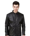 Customer Is The King Men's Biker Jacket (CustomerIsTheKing_CITK_23_L_Black_Large )