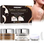 Tattoo Concealer, Tattoo Cover, Scar Concealer, Concealer, Tattoo Remover, Scar Tattoo Concealer, Professional Waterproof Tattoos Cover Makeup Concealer Tattoo Scar Mole Vitiligo Set