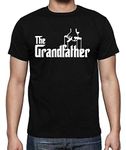 The Grandfather Gift for Dad Funny Fathers Day Premium Men's Shirt (Black, Small)