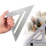 7 Inch Carpenters-Square-Aluminium Speed Square - Versatile Set Alloy Square Multi-Functional Carpenter's Tool, Suitable for Engineers, Home Builders, Roofing and Windows