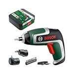 Bosch Home and Garden Compact Cordless Screwdriver IXO (7th Generation; 3.6V; 2.0Ah; 5.5Nm; Set incl. Angle-Screw and Off-Set Angle Attachments; with Micro-USB Cable; in Storage Box)