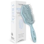 Fiora Naturals Hair Detangling Brush -100% Bio-Friendly Detangler hair brush w/Ultra-soft Bristles- Glide Through Tangles with Ease - For Curly, Stright, Women, Men, Kids, Toddlers, Wet and Dry Hair