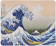 TRIXES -Desktop Computer Mouse Mat - The Great Wave of Kanagawa - Art Hokusai Design 8.5" x 7" - Non-Slip Rubber Base - Suitable for Laser and Optical Mouse