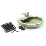 Smart Solar 21393R01 Ceramic Bird Fountain, Light Green