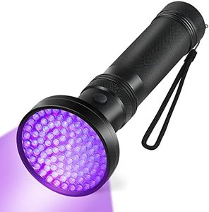 Eocean UV Torch,100 LED Black Light Torch, Portable UV Flashlight Super Wider Bright, IP65 Waterproof UV Light Torch for Pet Urine Detector for Dog, Home Dry Stains, Counterfeit Money