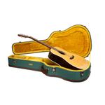 Crossrock Master Series Acoustic Guitar Case for Martin D-28 / Grand Auditorium | Malachite Blue Eco Tweed Fabric, Re-Engineered Shell, Leather Handle & Gold Velvet Interior(CRW720D28MB)