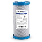 Hydronix CB-45-1001 Whole House Commercial Hydroponics RO NSF Activated Carbon Block Water Filter, 4.5" x 10", 1 Micron