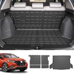 powoq Cargo Liner Compatible with 2016-2022 Honda HRV Trunk Mat TPE Backrest Mat Replacement for 2016-2019 2020 2021 2022 Honda HRV Accessories(2016-2022 HRV, Rear Backrest Mat+Rear Trunk Mat)