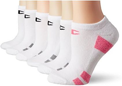 Champion Women's Double Dry 6-Pack Performance No Show Socks, White/Assorted, 5-9