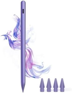 Stylus Pen for iPad 9th&10th - Type-c Charging Pencil for iPad Palm Rejection Active Pen Compatible with（2018-2024） Apple iPad 6/7/8/9/10，iPad Air 3/4/5，iPad Mini 5/6, iPad Pro 11"/12.9"（Purple）