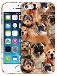 Glisten - iPhone 5 Case, iPhone 5S Case, iPhone SE 1st Gen Case - Dogs Collage Pug Design Printed Slim, Sleek & Cute Plastic Hard Protective Designer Back Phone Case for iPhone 5 / 5S / SE 2016.