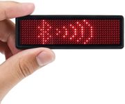 Coolbird Red LED Name Tag, Recharge