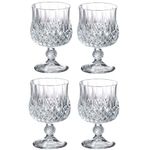 JIYAN FASHIONS | Crystal Brandy Glass Set of 4, 190 ML Sherry Champagne Flute Glass, Snifter Glasses, Whiskey Glass, Stemless Rum Glass for Spirits, Drinks, Bourbon, Elegant Wine Glass