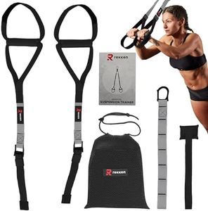 Suspension Trainer & Suspension Straps for Exercise - Adjustable Workout Straps for Men & Women with Door Anchor - Durable Home Resistance Training Kit for Suspension Full Body Workout with Manual