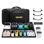 Donner Guitar Pedal Board Case DB-3 Aluminium Pedalboard with Bag, Size 20’’ x 11.4’’ x 4’, Included 60" Adhesive Backed Hook-and-loop