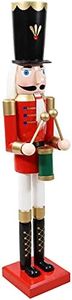 Sunnydaze Noah The Harmonious 35.75-Inch Indoor Christmas Traditional Wooden Nutcracker Decor Statue