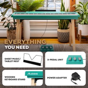 Alesis Recital 88-Key Digital Piano – Turquoise