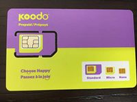 Koodo Prepaid SIM Prepaid Phone - (Universal/Smartphones)