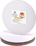 9 inch White Round Coated Cakeboard,Waxed Greaseproof, Disposable Cake Circle Base Boards Cardboard, pack of 6