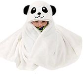 BRANDONN Ultra Soft Organic Premium Bathrobe Cum Bath Gown For Babies Cum Baby Bath Towel(WHITE PANDA)