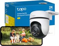 Tapo 2K 3MP Pan/Tilt Smart Security Camera Outdoor Wireless, Home Security CCTV Camera, 360° Vision and Motion Tracking, Customizable Sound and Light Alarm, Two-Way Audio, IP65 Weatherproof (TC41)