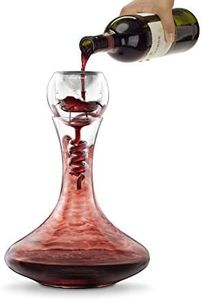 Final Touch Twister Glass Aerator & Decanter Set - 3 Phase Wine Oxygenation System, Stainless Steel Filter, Red Wine Aeration, Crystal Clear Glass Decanter (WDA919)