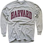 Harvard University Long Sleeve Arched Block Grey T-Shirt XXL