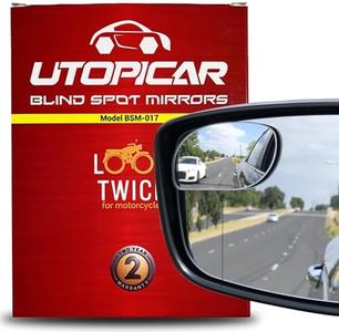 Utopicar Blind Spot Mirrors. Unique design Car Door mirrors/Mirror for blind side engineered by for larger image and traffic safety. Awesome rear view! [frameless design] (2 pack)