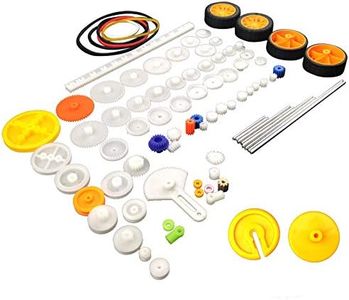 EUDAX 82 pcs Plastic Gear Package Kit DIY Gear Assortment Accessories Set for Toy Motor Car Robot Various Gear Axle Belt Bushings