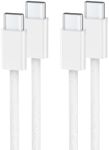 iPhone 15 Charger Cable 60W, USB C to USB C Fast Charging Cable Braided [2-Pack/2M] for iPhone 15,15 Plus,15 Pro,15 Pro Max,iPad,iPad Pro,iPad Air,iPad Mini,MacBook Air,MacBook Pro,Type C Cable