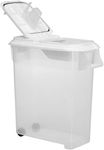 Buddeez Airtight Pet Food Storage Container - 50 QT Capacity Dog Food Storage Container, Cat Food Container, Bird Seed Storage Container, Rolling Storage Bin, Air Tight with White Lid