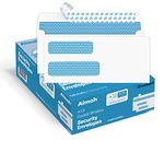 500#10 Double Window SELF Seal Security Envelopes - for Invoices, Statements & Documents, Security Tinted - EnveGuard, Size 4-1/8 x 9-1/2 -White - 24 LB - 500 Count (30001)