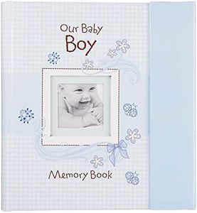 Christian Art Gifts Boy Baby Book of Memories Blue Keepsake Photo Album Our Baby Boy Memory Book Baby Book with Bible Verses, The First Year