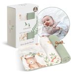 Swaddle Blanket 0-3 Months - Baby Swaddle - Newborn Essentials - Swaddles For Newborns - Baby Blanket for Newborn - 100% Organic Cotton Muslin Swaddle Blankets - Woodland