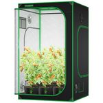 VIVOSUN S558 5x5 Grow Tent, 60"x60"x80" High Reflective Mylar with Observation Window and Floor Tray for Hydroponics Indoor Plant for VSF6450