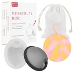 EACHPT Menstrual Cups,2 Reusable Menstrual Cup, Period Cup Easy to Clean&No Boiling Needed,Leak Proof & Lasts up to 12 Hours, Sustainable Period Disc Alternative to Menstrual Cups, Tampons and Pads