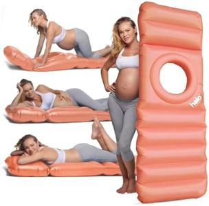 HOLO The Original Inflatable Pregnancy Pillow - Full Body Maternity Airbed with Hole for Tummy - for Ultimate Sleeping Support & Comfort - Say Goodbye to Pregnancy Related Aches and Pains (Peach)