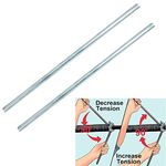 Heavy duty 2 Pack 18 Inch Winding Rods for Torsion Springs, 0.5inch Diameter Steel Winding Bars for Adjusting or Replacing Garage Door Tension Springs with Rubber Handle