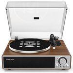 Qlearsoul ONE-Q All-in-one Vinyl Record Player with Bluetooth 5.4, HiFi Turntables Built in Speakers, Phono Preamp, AT-3600L Cartridge, 33/45 RPM, Auto Off