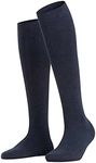 FALKE Women Family Cotton Knee High, Blue (Navyblue 6499), 8-10.5