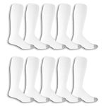 Fruit of the Loom mens Cushioned Durable Cotton Work Gear Socks With Moisture Wicking, White, 6-12 US