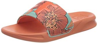 Reef Girls Kids One Slide Flip-Flops, Coral Blossom, 13 Little Kid US