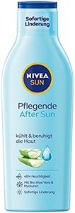 NIVEA SUN Pflegende After Sun Lotion - Loción para el cuidado de la piel después del sol (250 ml) con efecto calmante, con aloe vera orgánico y ácido hialurónico para una hidratación de 48 horas