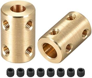 uxcell 6mm to 8mm Bore Rigid Coupling Set Screw L22XD16 Copper,Shaft Coupler Connector,Motor Accessories,2pcs