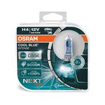 Osram COOL BLUE INTENSE H4, 100% more brightness, up to 5,000K, halogen headlight lamp, LED look, duo box (2 lamps) 64193CBN-HCB