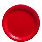 Amscan 650013.40 Big Party Pack Paper Dessert Plates, 50 Count, Red, One Size