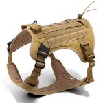 PETZ R US No-Pull Dog Harness – Adjustable Reflective Pet Vest with Easy Control Handle for Outdoor Adventures Beige (Pack of - 1)