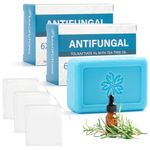 3 PCS Tea Tree Antifungal Soap Bar, Natural Tea Tree Oil Soap for Face Body Hand - Fights Acne, Relieves Fungal Skin, Controls Oil, Clears Pores, Prevents Breakouts, Soothes Fresh Skin (3, Blue)