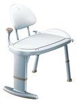 Moen Non Slip Adjustable Transfer Bench, Glacier White (DN7105)