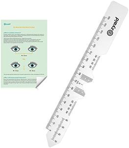 Ezyaid PD Ruler with Instruction Manual - Pupillary Distance Ruler for Pupil Distance Measuring, PD Measurement Tool for Prescription Eyeglasses, Include Eye Care Tips